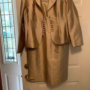 Talbots Gold Blazer and Dress Set